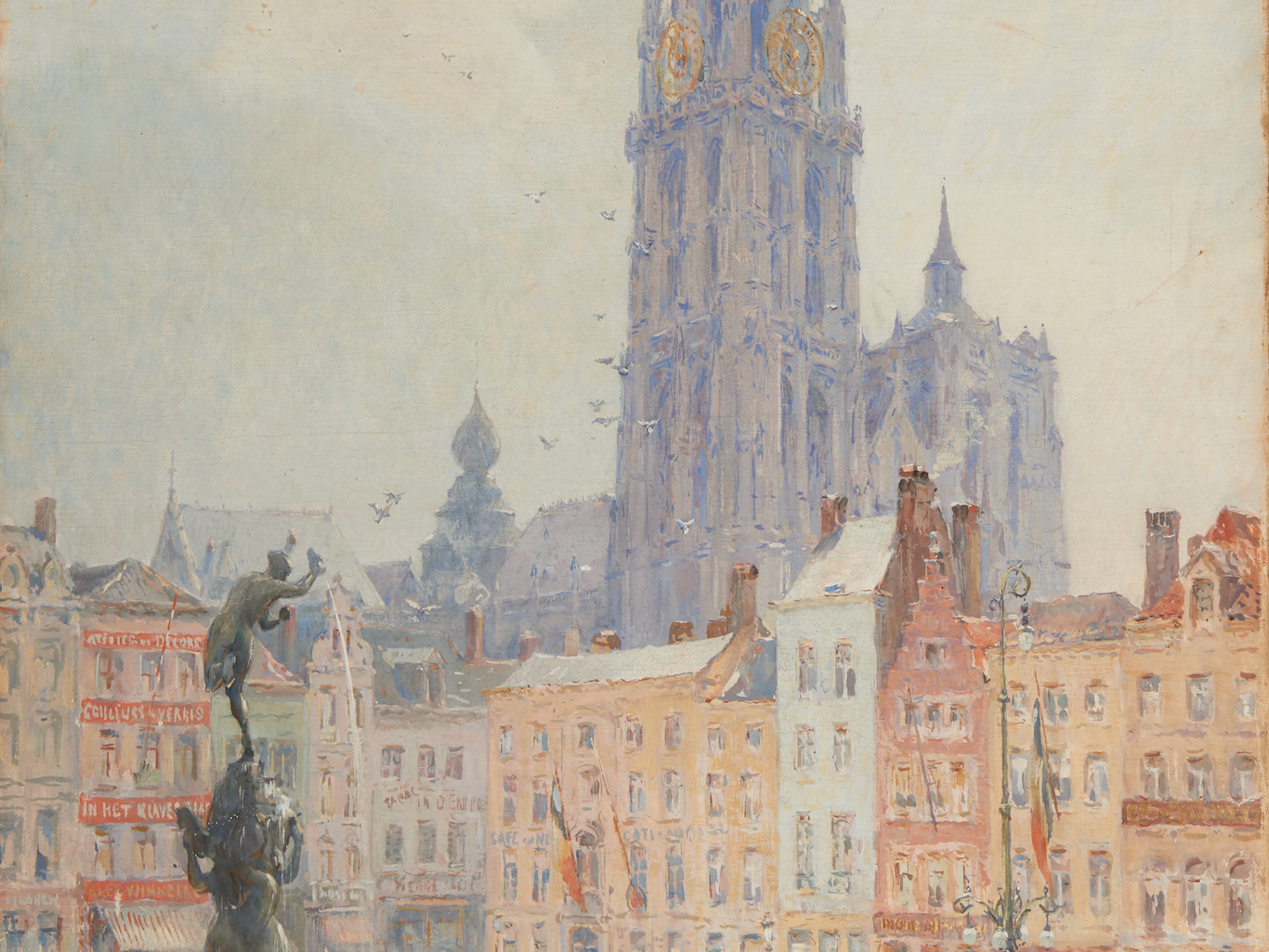 Colin Campbell Cooper (American, 1856–1937), The Grand Place, Antwerp, 1908