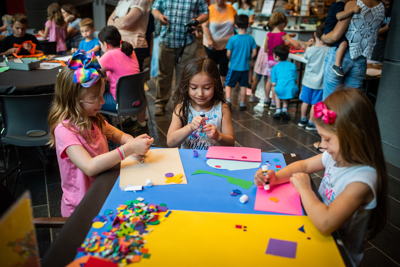 Children doing an art activity at the Palmer