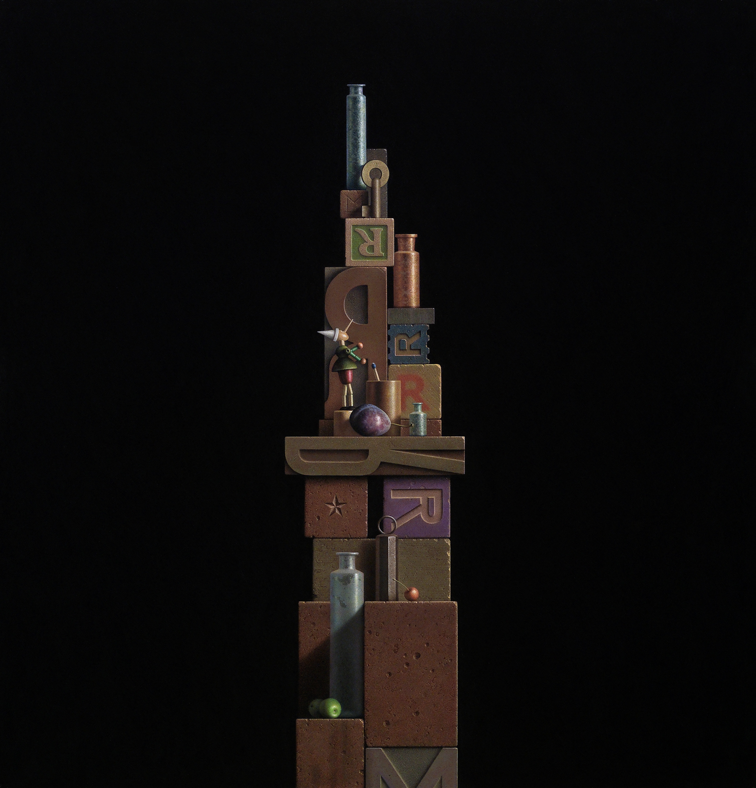 G. Daniel Massad, Six Wooden Blocks, 2007, pastel on paper, 24 x 23½ inches. Private collection. © G. Daniel Massad